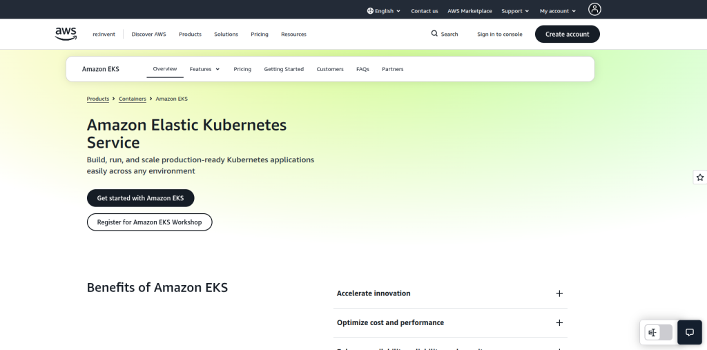 Amazon Elastic Kubernetes Service