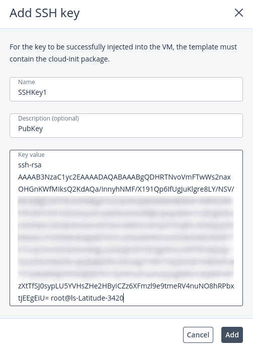 add ssh key