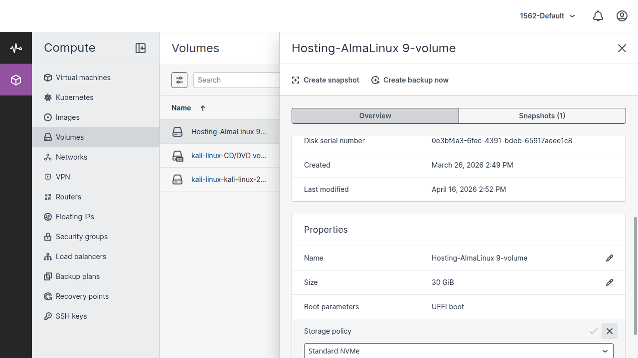 Storage policy edit mode