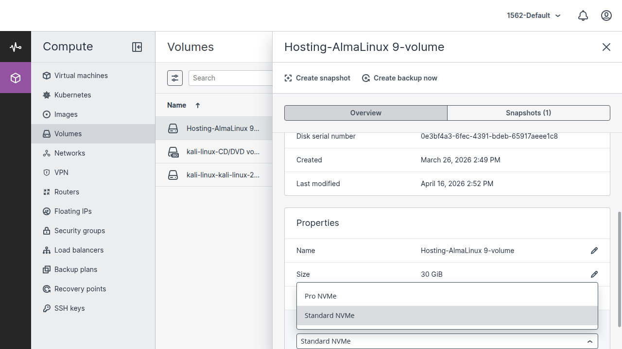 Dropdown with options